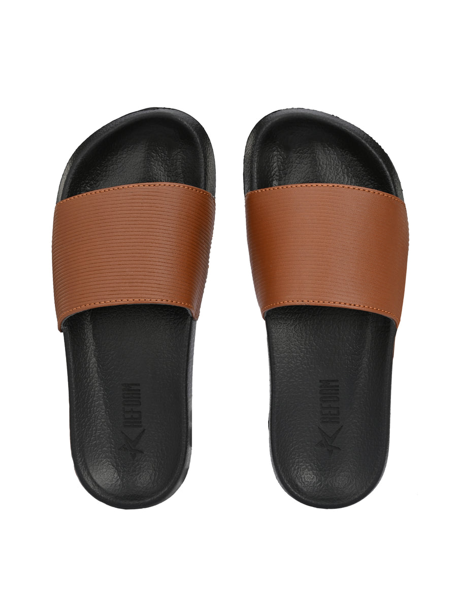 REFOAM Men Black EVA Causal Slider Slipper Refoam