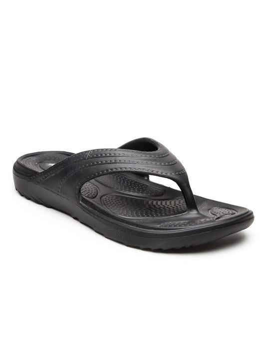 Black Solid EVA Slip on Slippers For Women's