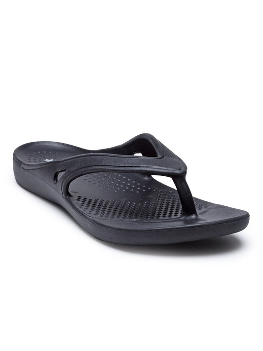 Black Solid EVA Slip-On Slipper For Women