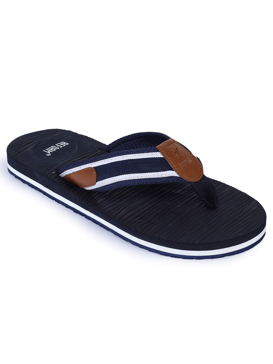 REFOAM Black Rubber Slip on Casual Slippers/Flip-Flop For Men – Refoam