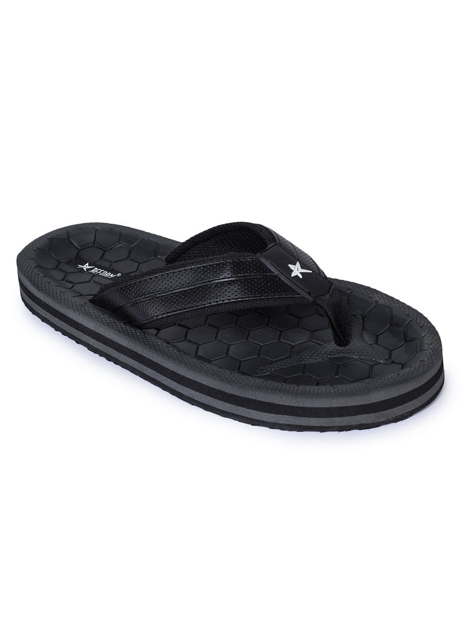 Reel Legends Unisex Comfort Slip On Casual Black Flip Flop Sandals Size M4  W6