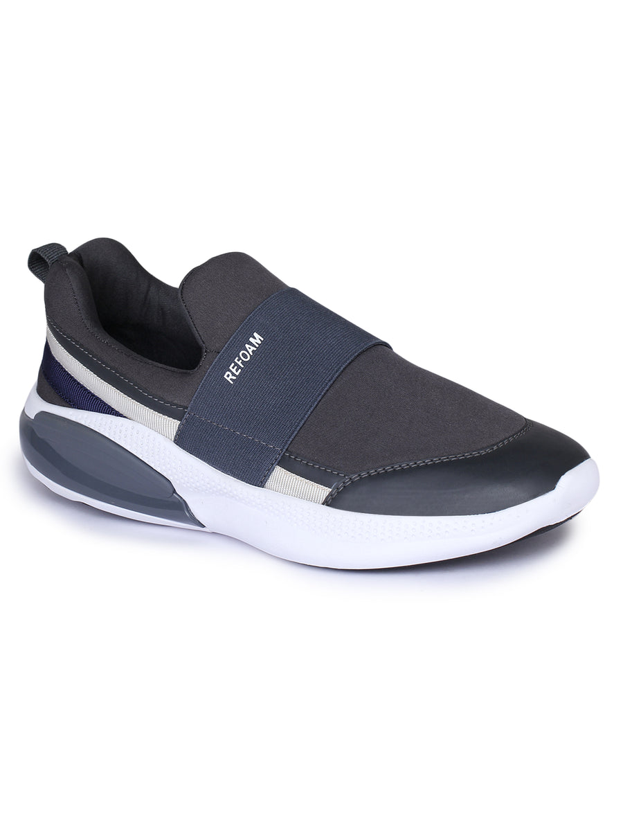 Refoam Mens Grey Textile Slip On Sports Shoes Refoam 9468