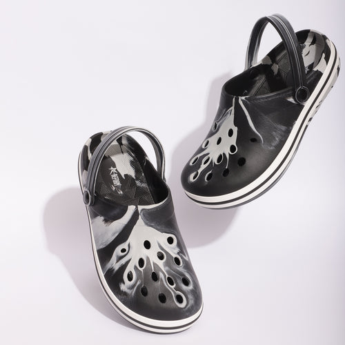 Load image into Gallery viewer, Glitchwave Men&#39;s Clogs (Black &amp; Grey)
