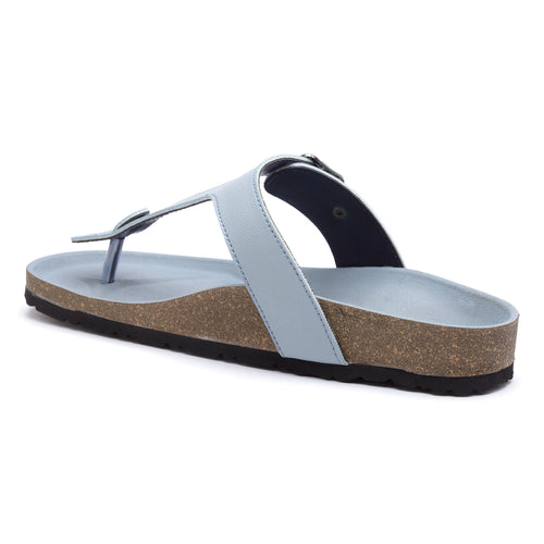 Load image into Gallery viewer, Women&#39;s Outdoor | Trendy | Stylish Powder-Blue Synthetic Leather Casual Sandal

