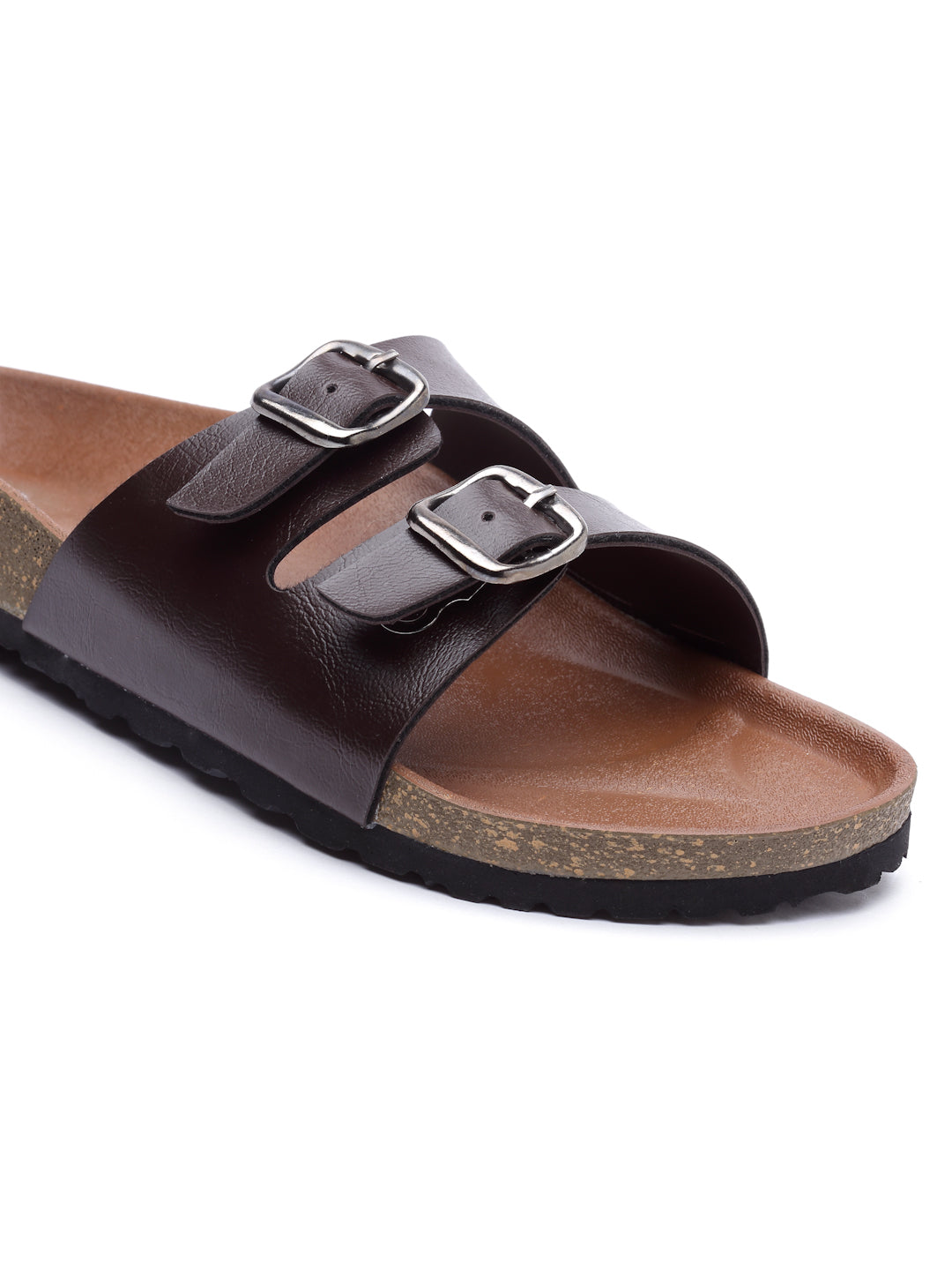 Women's Brown Synthetic Leather Casual Sandal