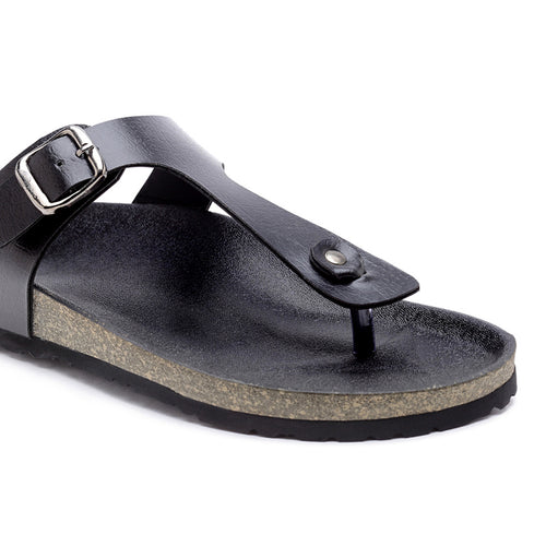 Load image into Gallery viewer, Women&#39;s Outdoor Stylish Black Synthetic Leather Casual Sandal
