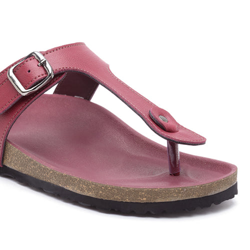 Load image into Gallery viewer, Women&#39;s Outdoor Stylish Maroon Synthetic Leather Casual Sandal
