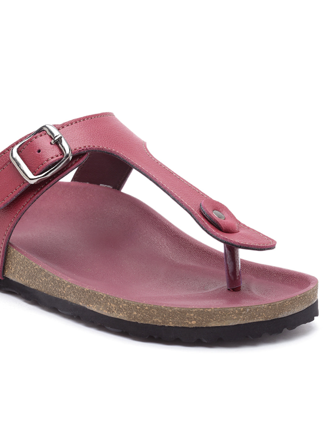 Women's Outdoor Stylish Maroon Synthetic Leather Casual Sandal