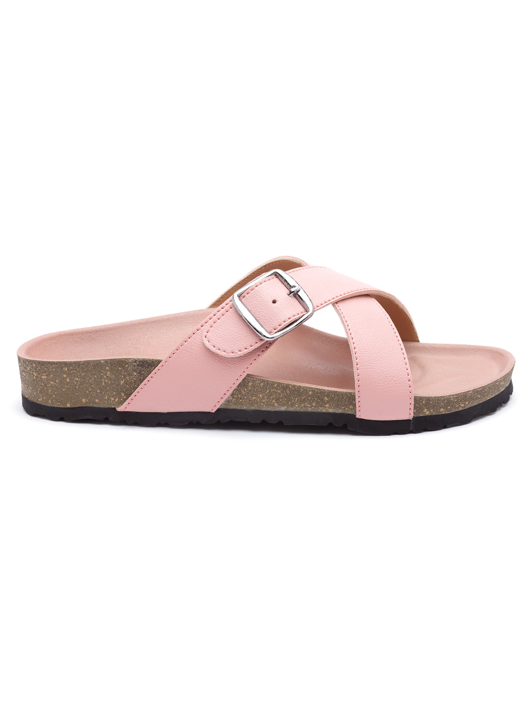 Women's Stylish Pink Synthetic Leather Casual Sandal