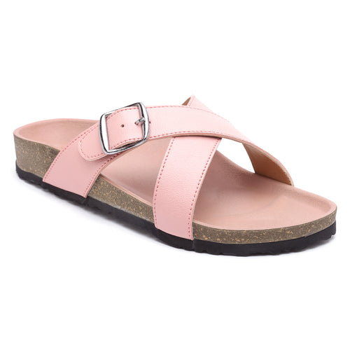 Load image into Gallery viewer, Women&#39;s Stylish Pink Synthetic Leather Casual Sandal
