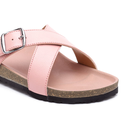 Load image into Gallery viewer, Women&#39;s Stylish Pink Synthetic Leather Casual Sandal
