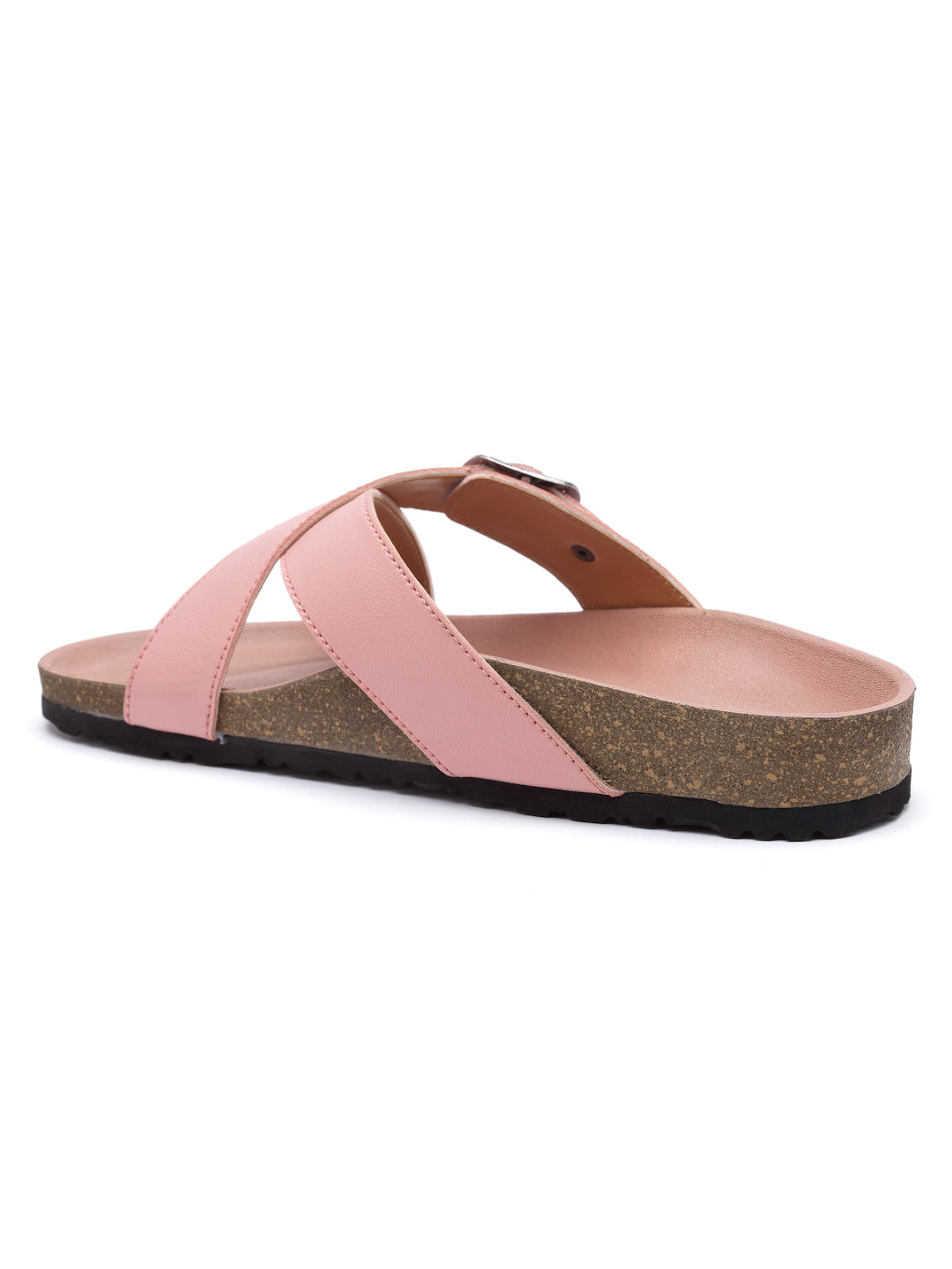 Women's Stylish Pink Synthetic Leather Casual Sandal