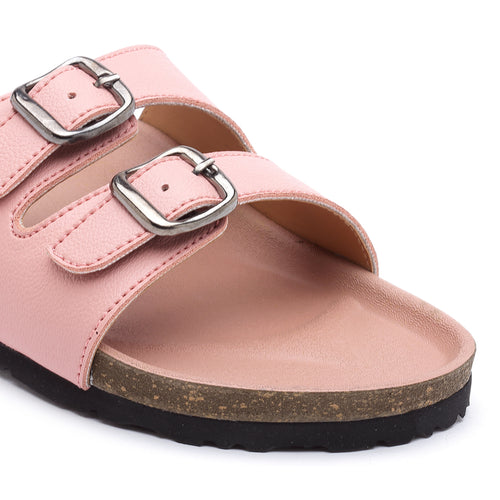 Load image into Gallery viewer, Women&#39;s Pink Synthetic Leather Casual Sandal
