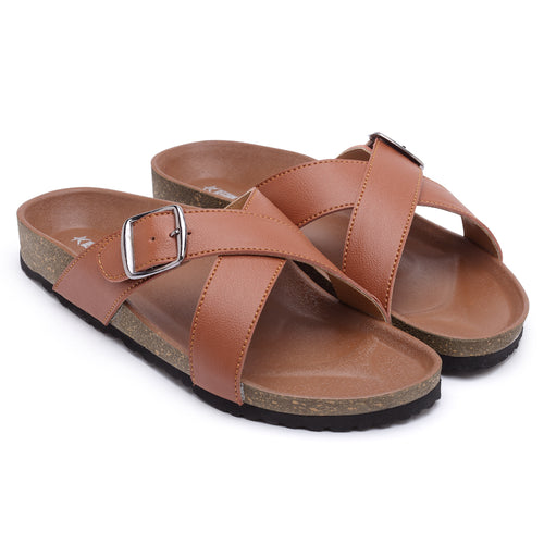 Load image into Gallery viewer, Women&#39;s Stylish Light Brown Synthetic Leather Casual Sandal
