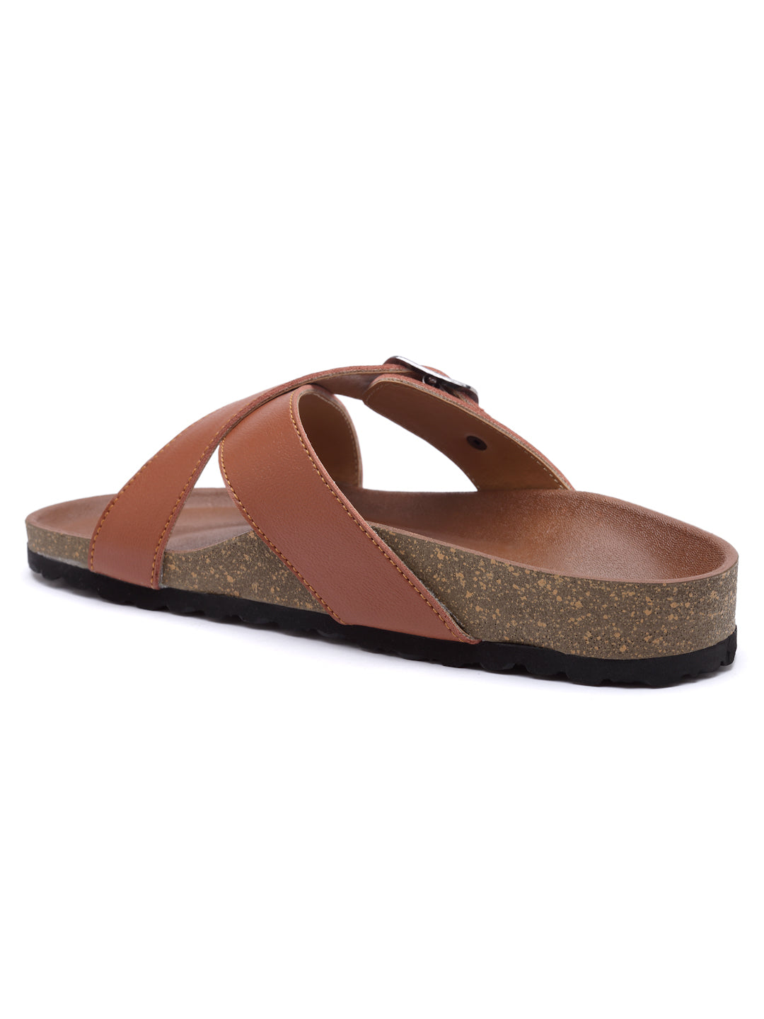 Women's Stylish Light Brown Synthetic Leather Casual Sandal