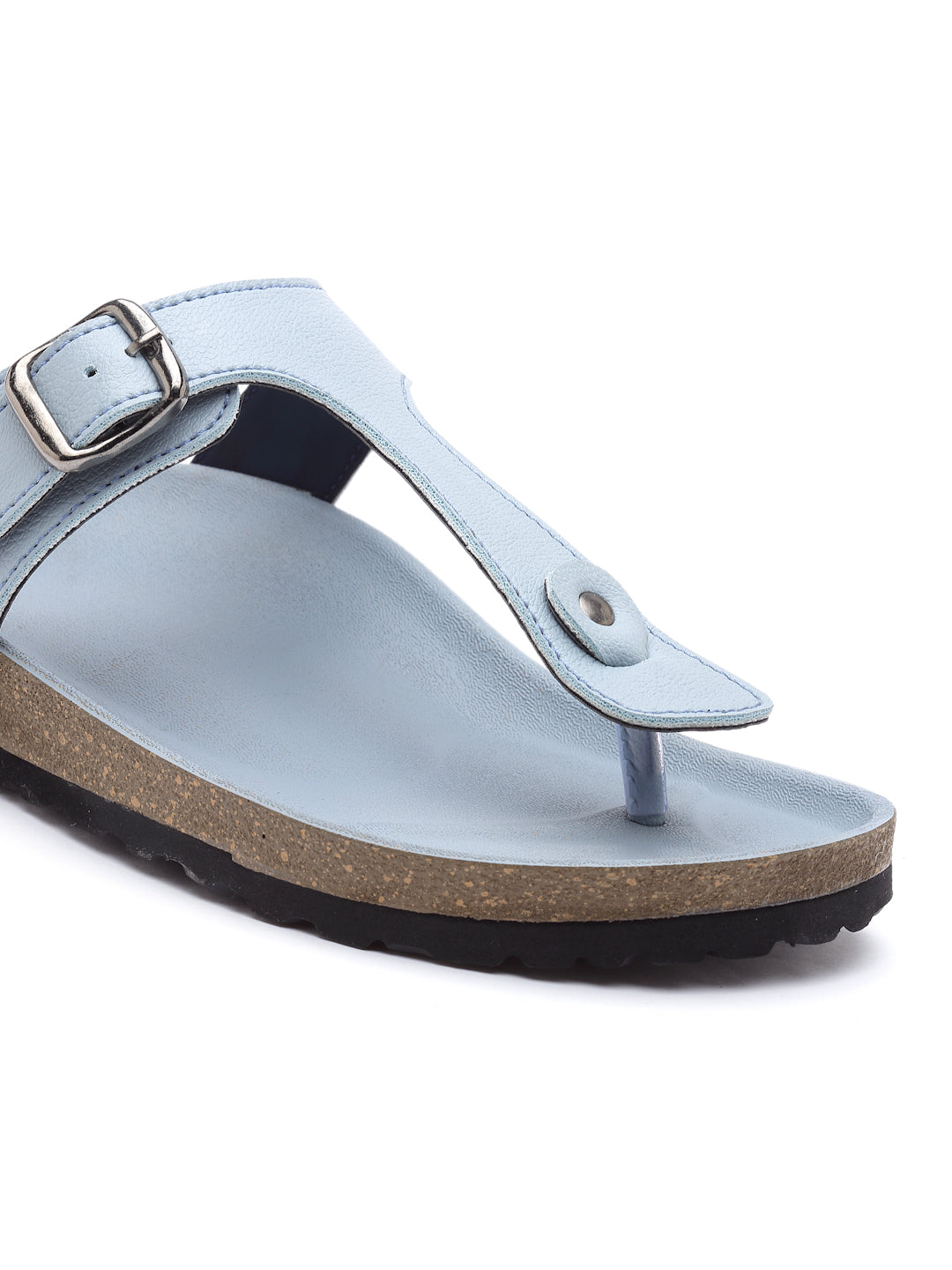 Women's Outdoor | Trendy | Stylish Powder-Blue Synthetic Leather Casual Sandal