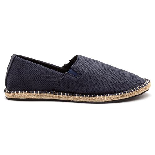 Load image into Gallery viewer, Navy Textile Comfortable Slip On Casual Shoes | Espadrilles

