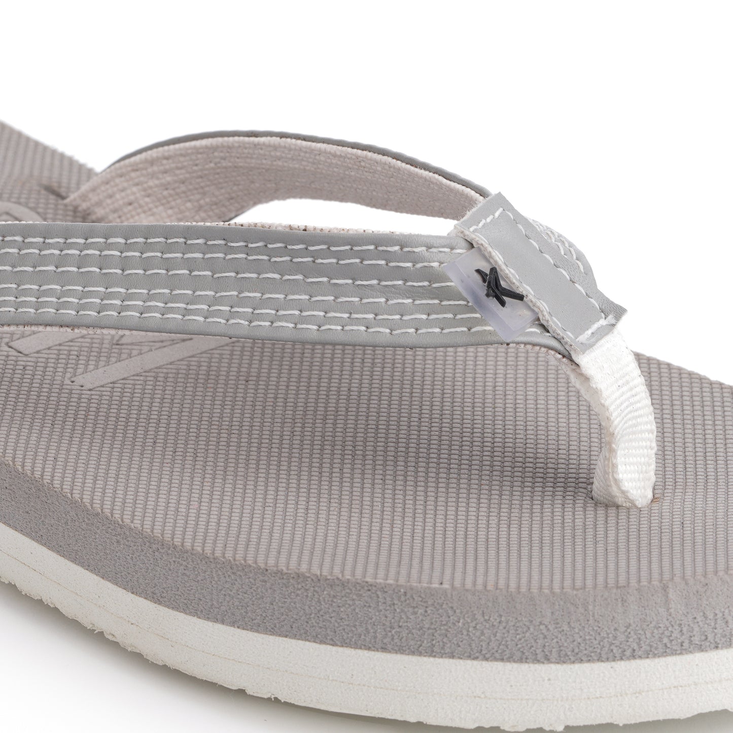 Grey Solid Textile Slip On Casual Slippers For Women