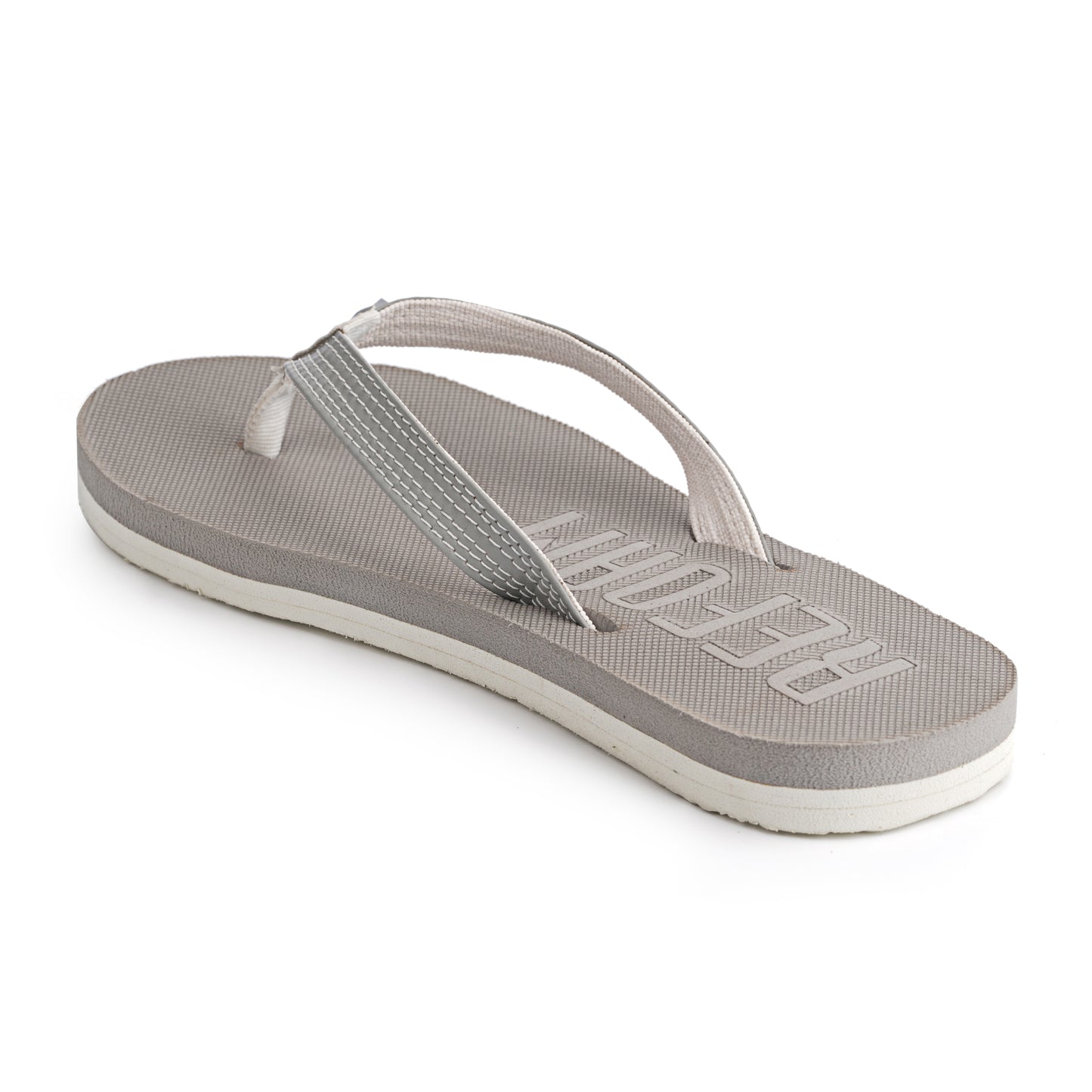 Grey Solid Textile Slip On Casual Slippers For Women