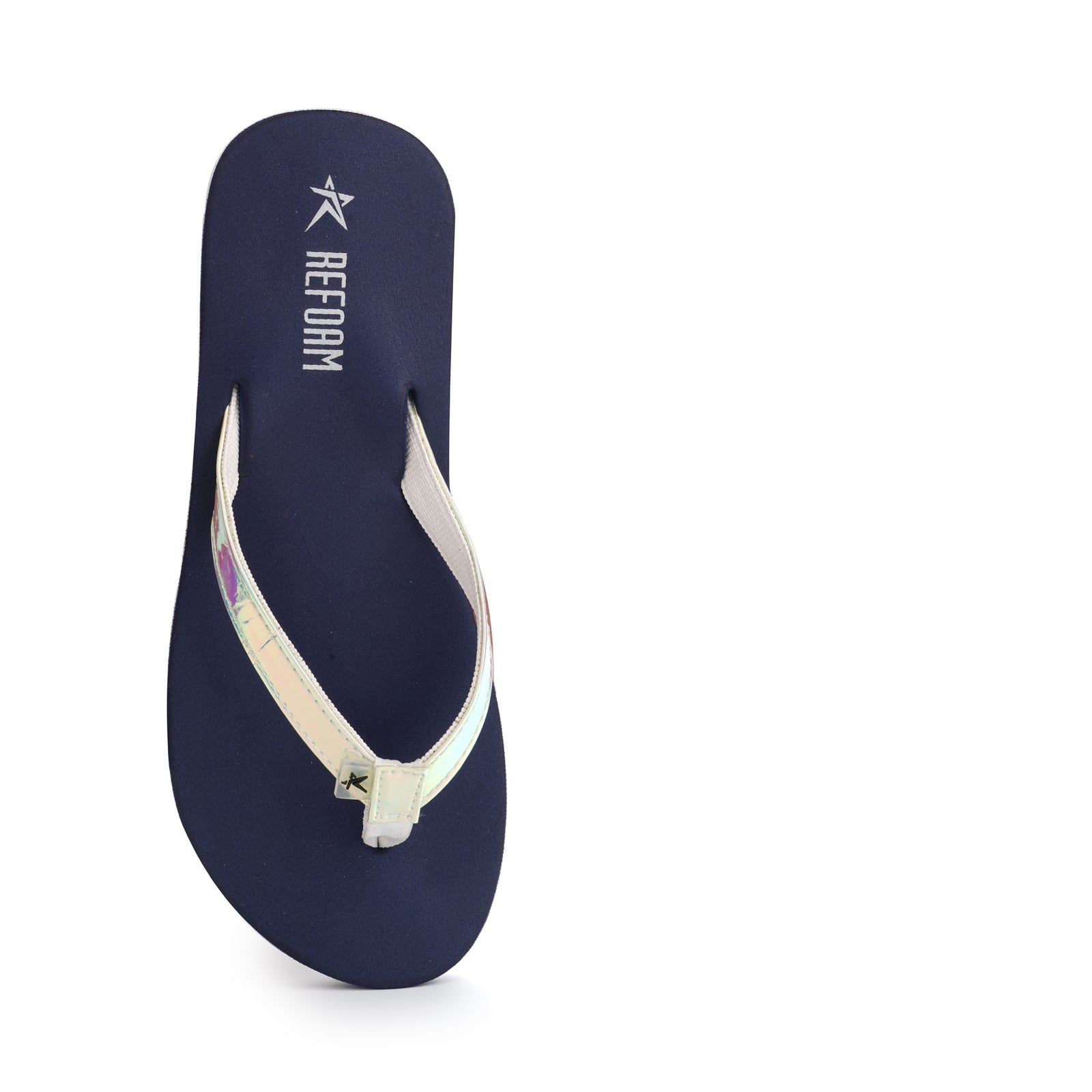 Navy Blue Solid Textile Slip On Casual Slippers For Women