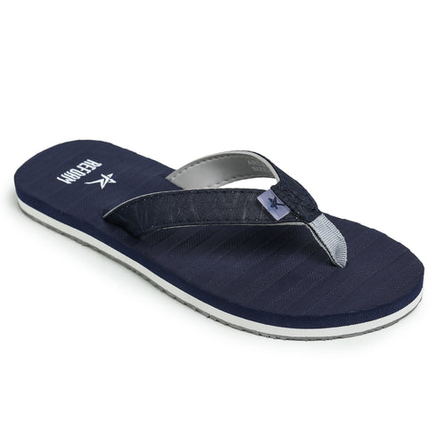 Load image into Gallery viewer, Navy Blue Solid Fabric Slip On Casual Slippers For Women
