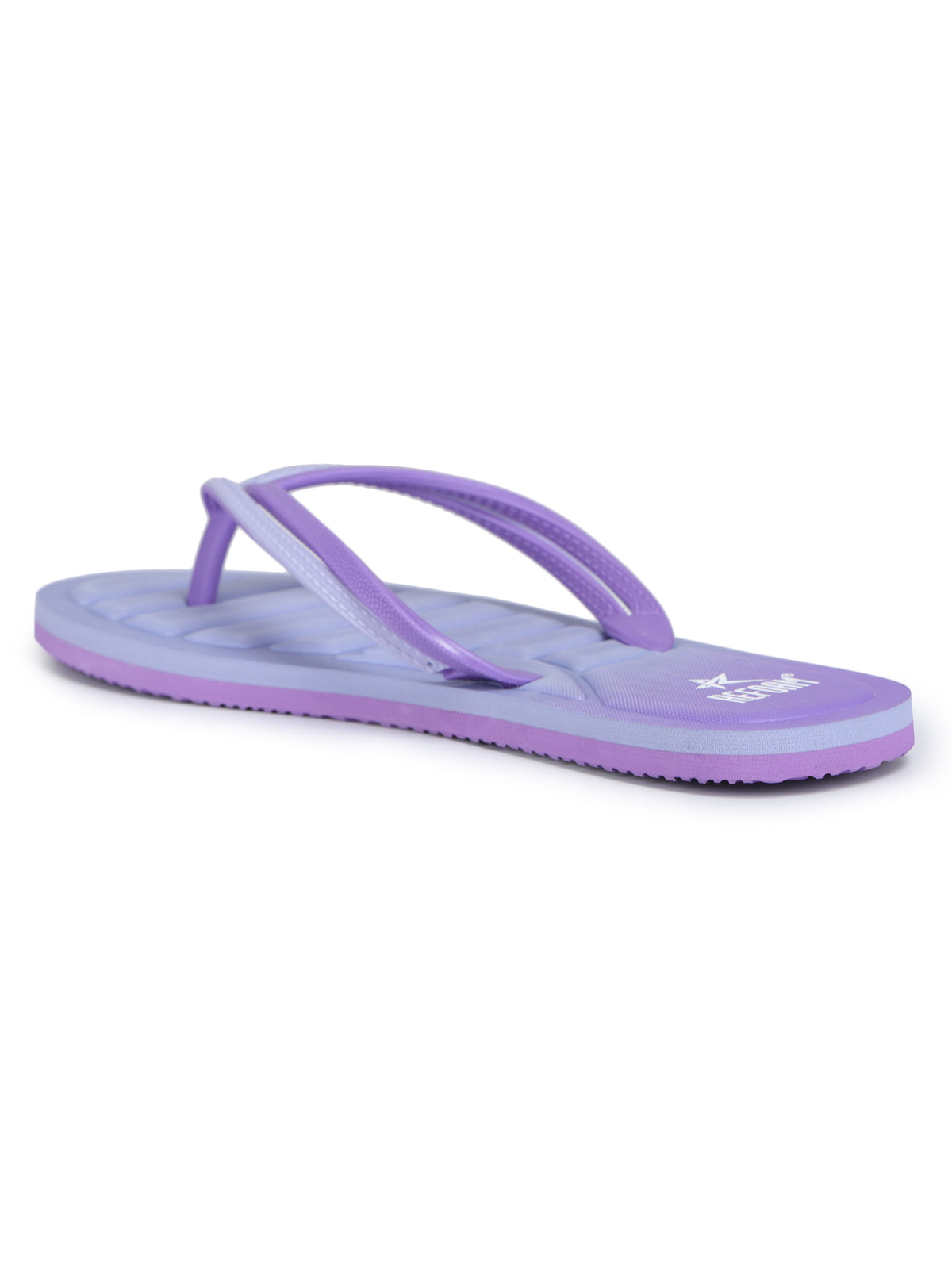 Purple Solid Rubber Slip On Casual Slippers For Women