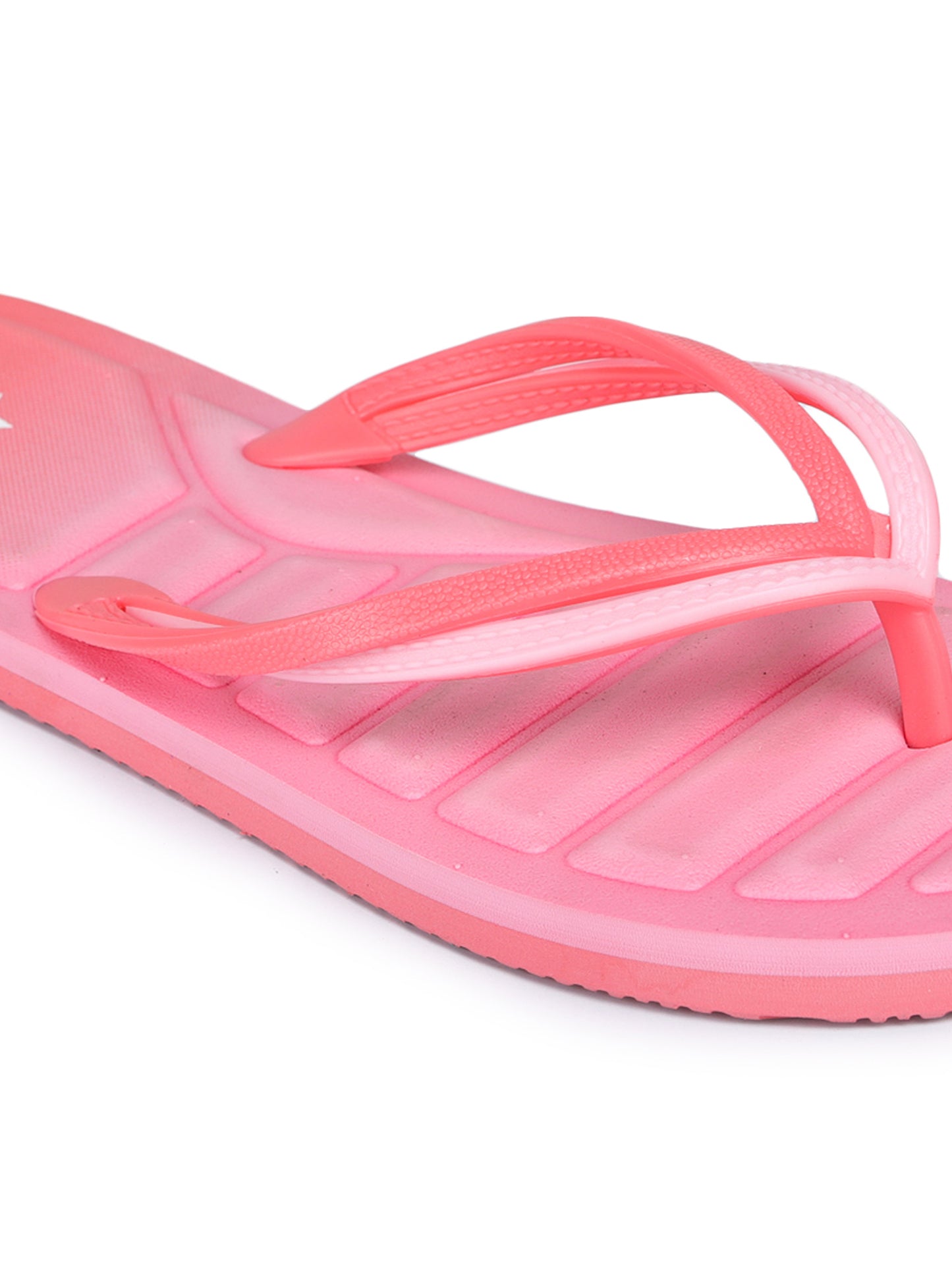 Pink Solid Rubber Slip On Casual Slippers For Women