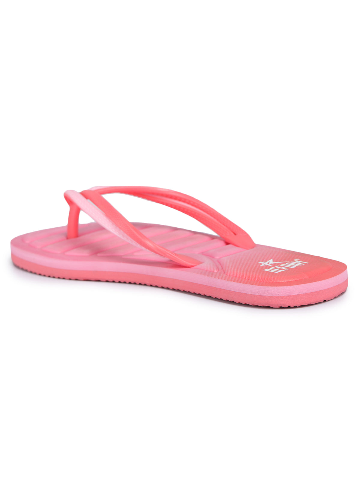 Pink Solid Rubber Slip On Casual Slippers For Women