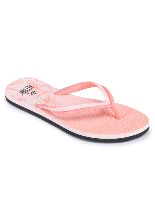 Pink Solid Rubber Slip On Casual Slippers For Women