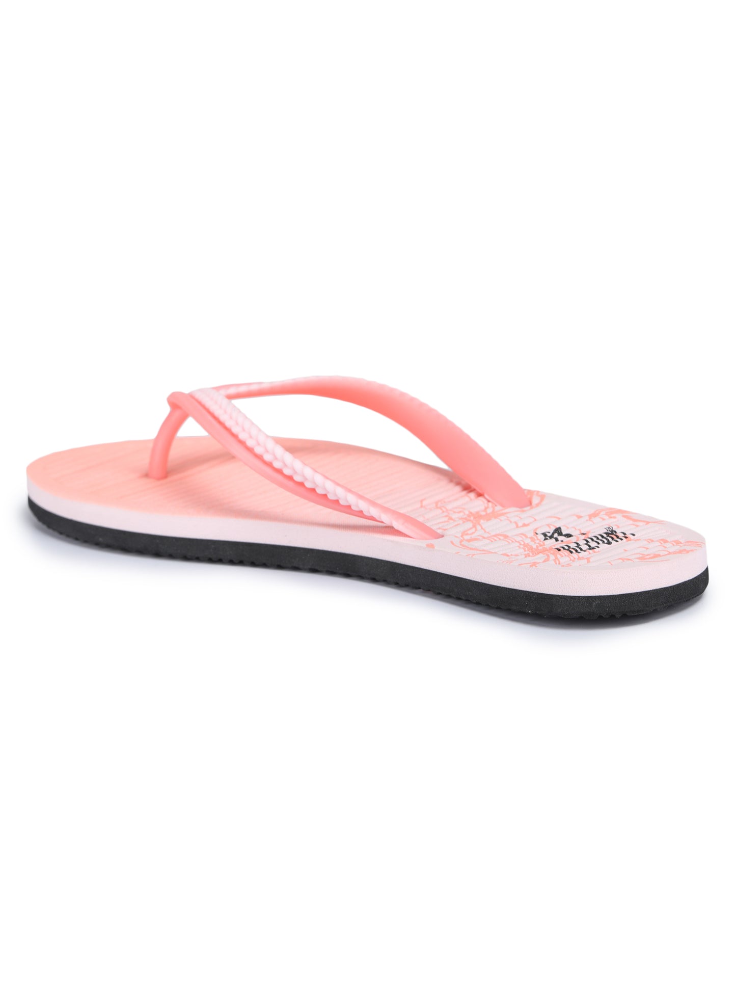 Pink Solid Rubber Slip On Casual Slippers For Women