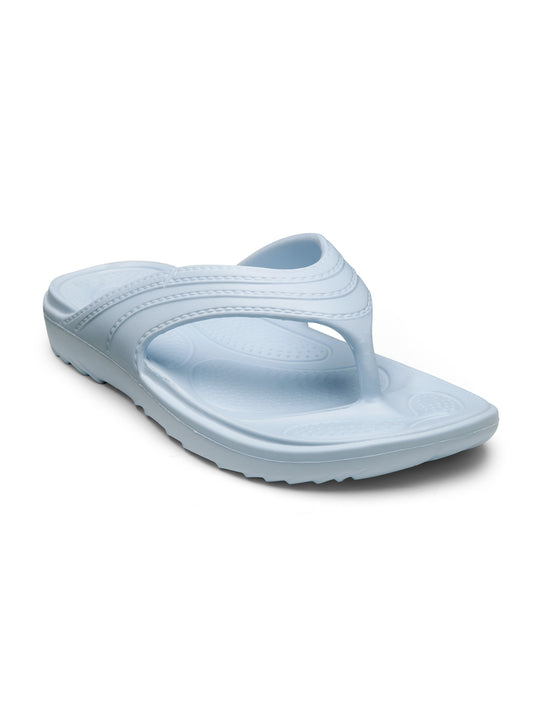 Powder Blue Solid EVA Slip on Slippers For Women's