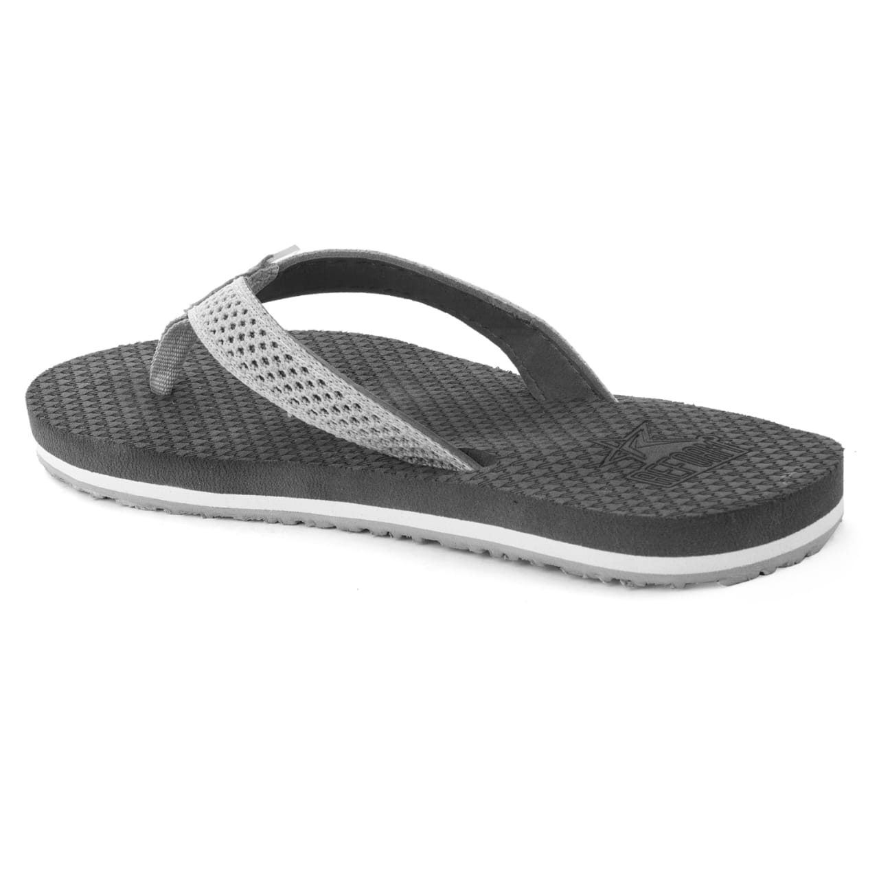 Grey Solid Fabric Slip On Casual Slippers For Women