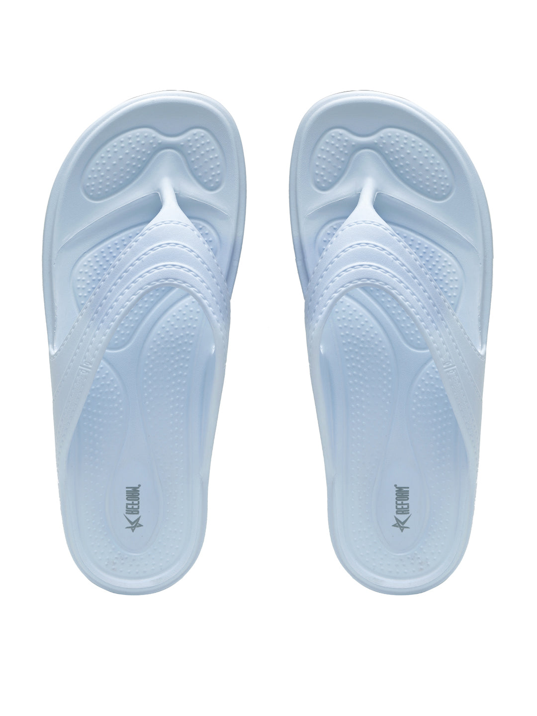 Powder Blue Solid EVA Slip on Slippers For Women's