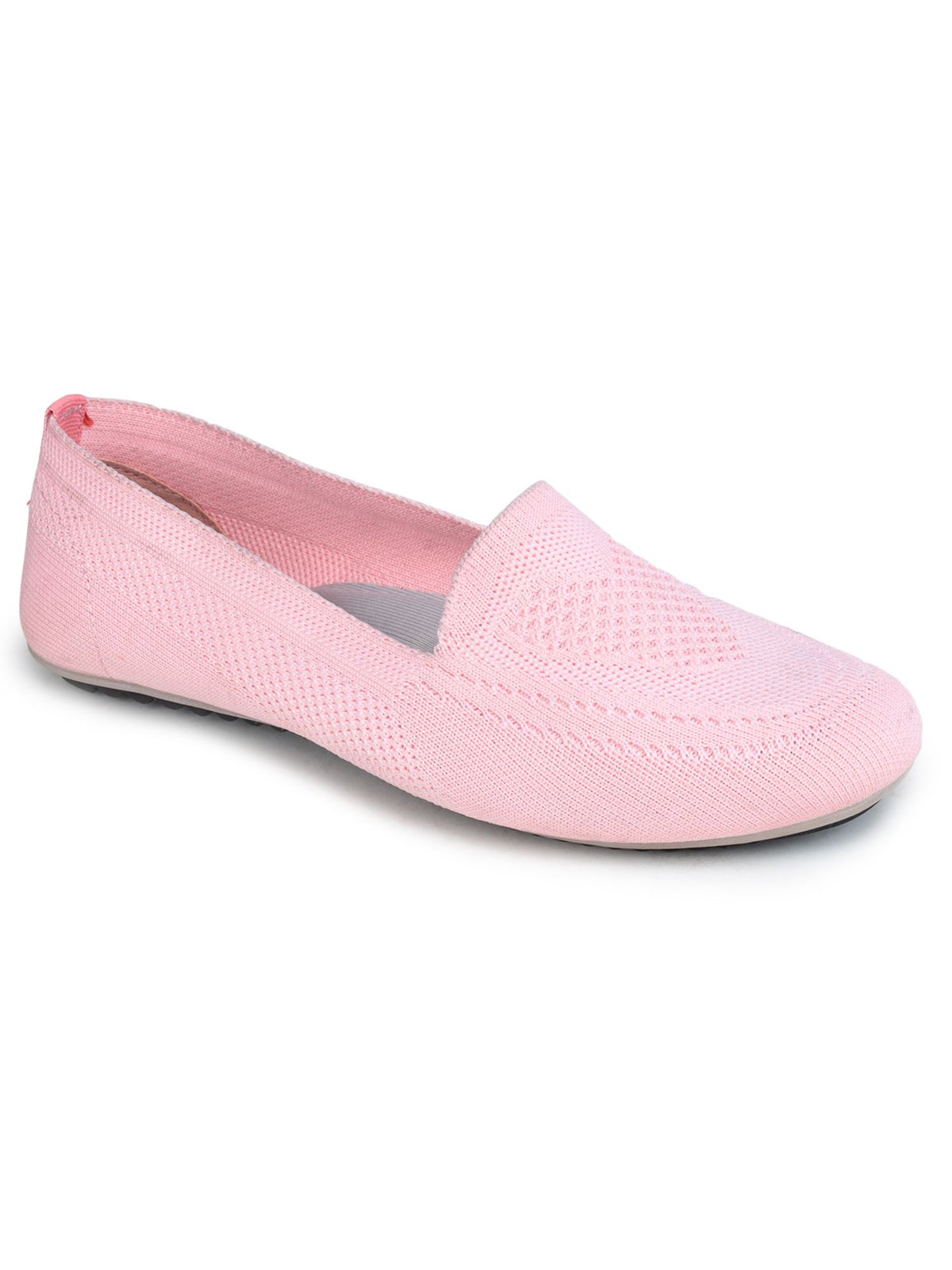 Pink Solid Textile Slip On Casual Bellies for Women