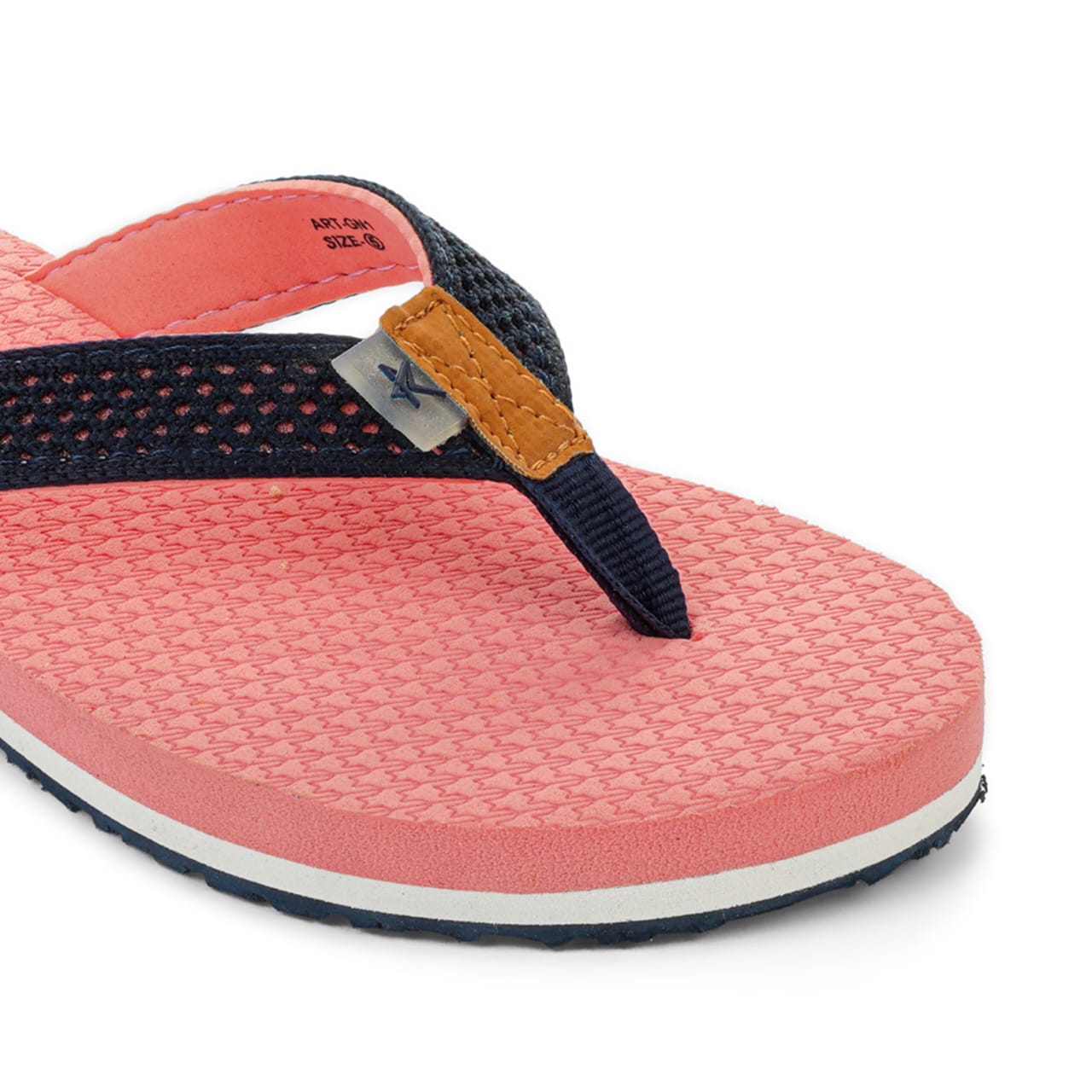 Pink Solid Fabric Slip On Casual Slippers For Women