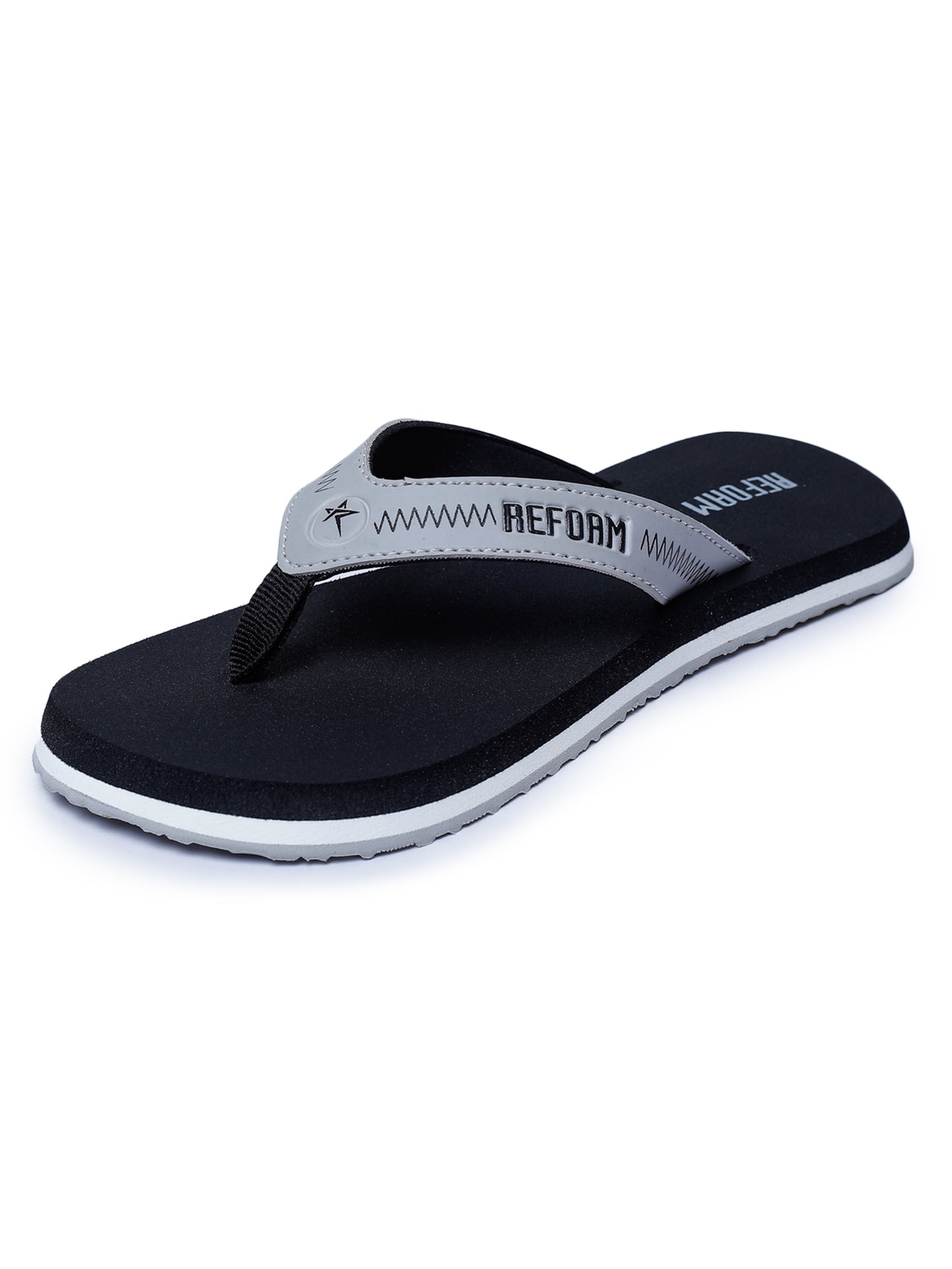 Black Solid Rubber Slip On Casual Slippers For Women