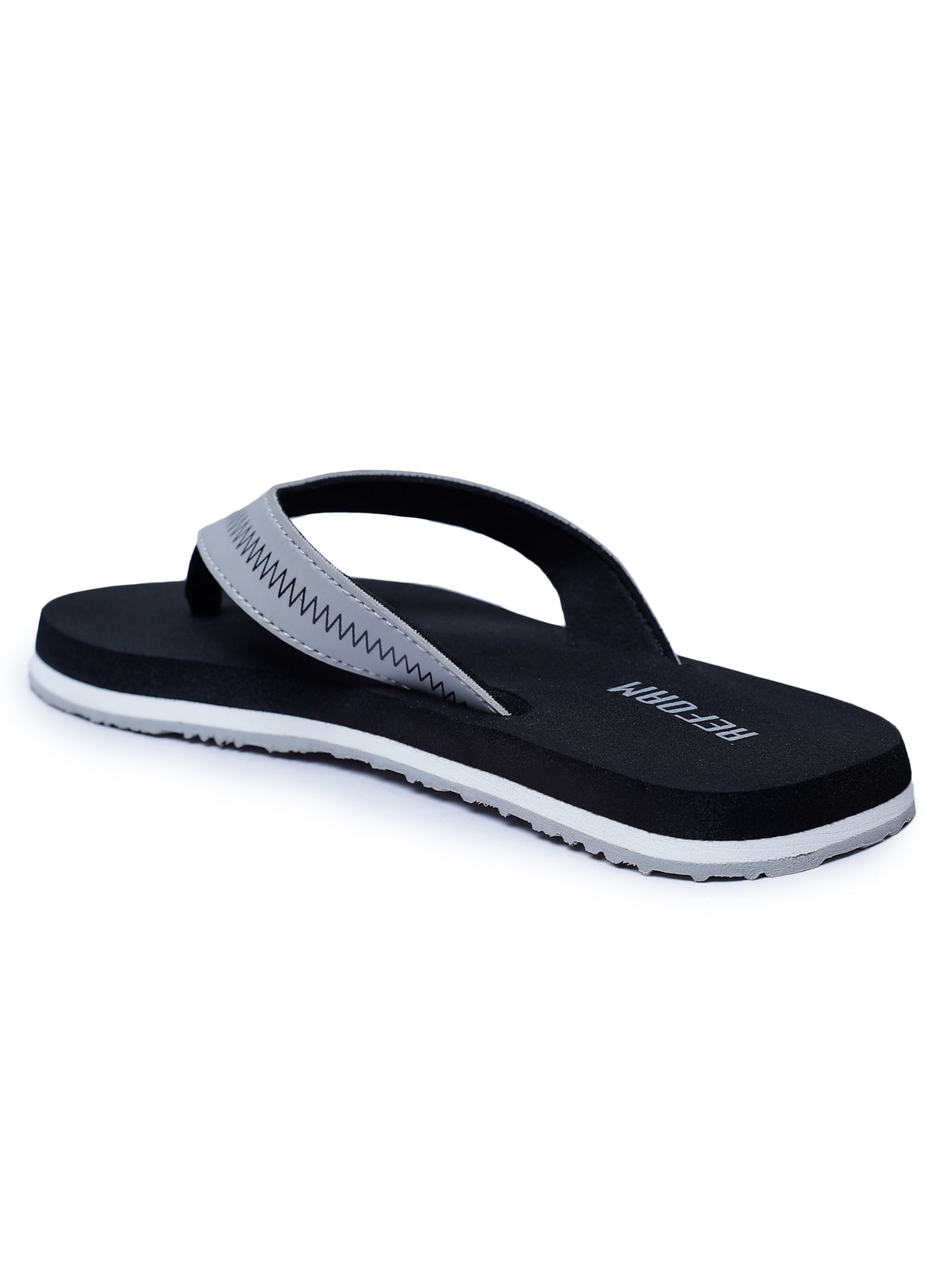 Black Solid Rubber Slip On Casual Slippers For Women