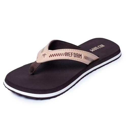 Load image into Gallery viewer, Brown Solid Rubber Slip On Casual Slippers For Women
