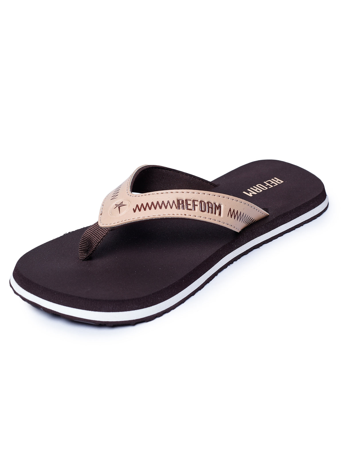 Brown Solid Rubber Slip On Casual Slippers For Women