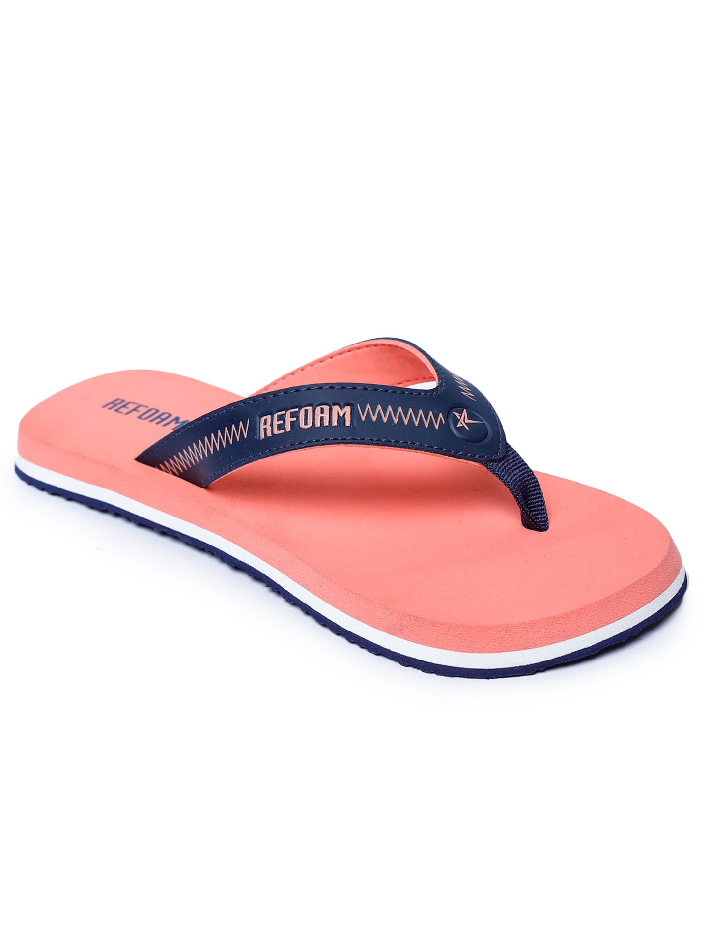 Peach Solid Rubber Slip On Casual Slippers For Women