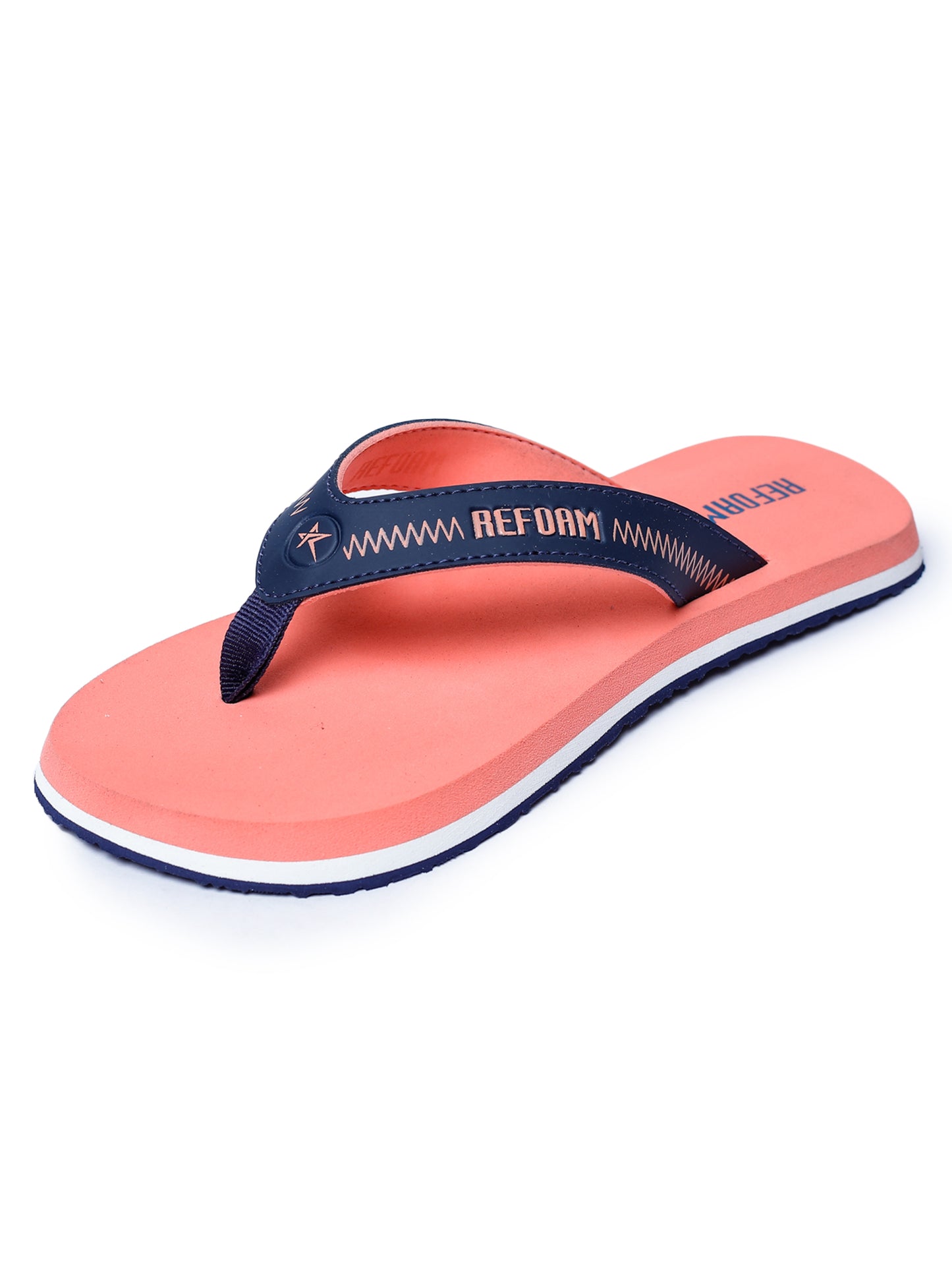 Peach Solid Rubber Slip On Casual Slippers For Women