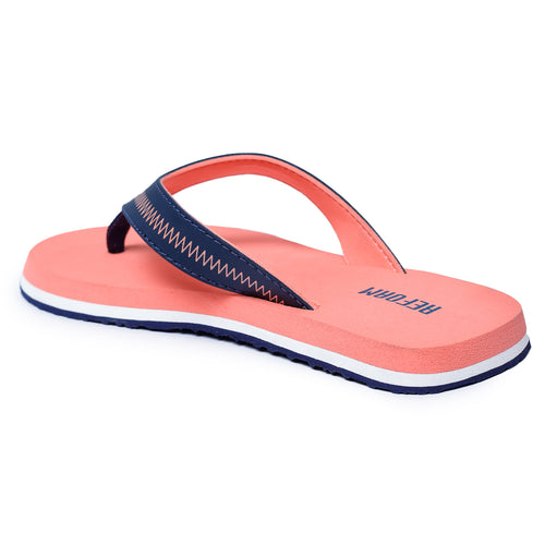 Load image into Gallery viewer, Peach Solid Rubber Slip On Casual Slippers For Women
