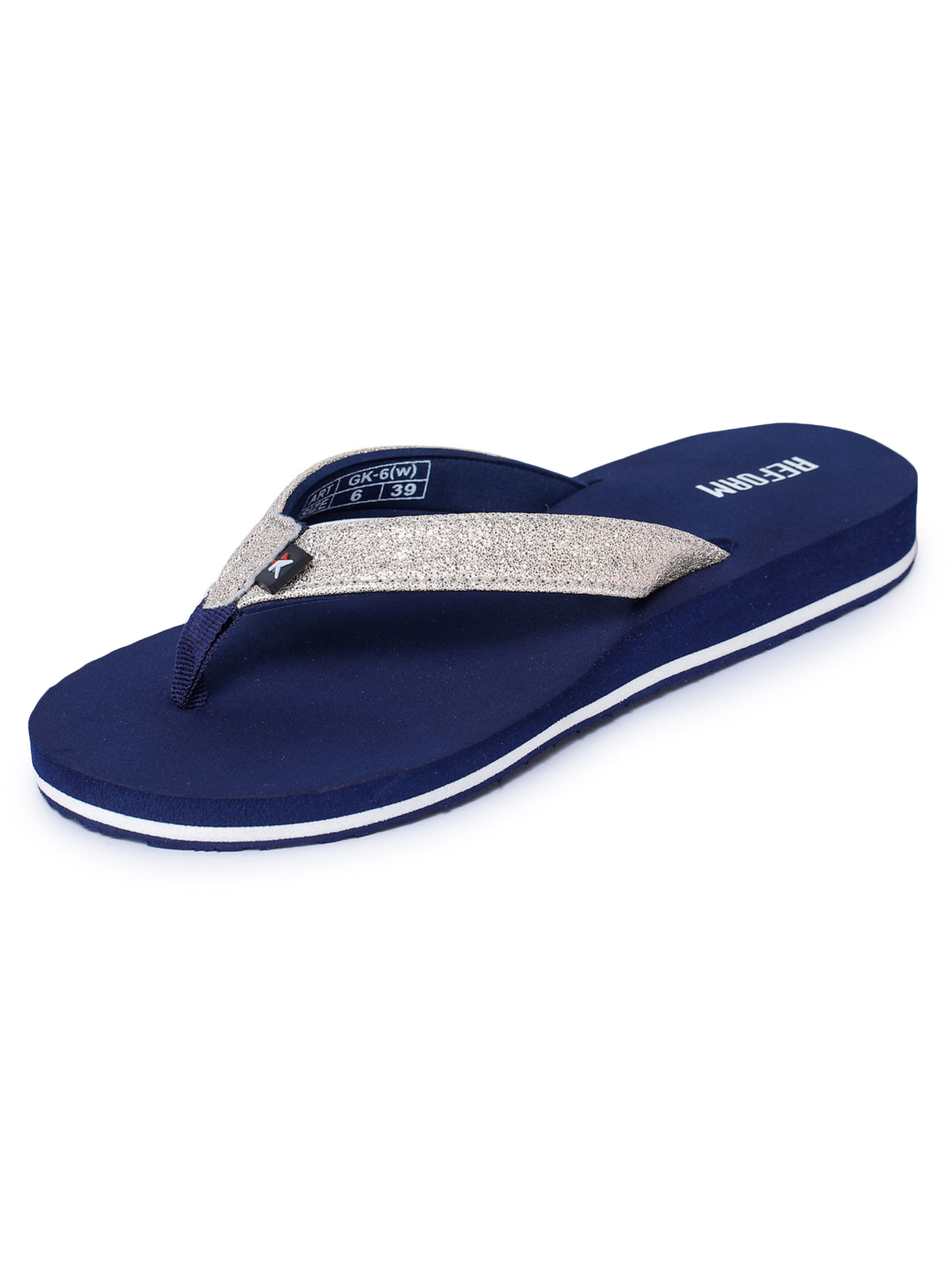 Navy Blue Solid Mesh Slip On Casual Slippers For Women