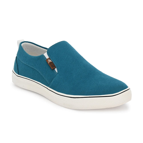 Load image into Gallery viewer, Green Solid Fabric Slip On Lifestyle Casual Shoes For Men
