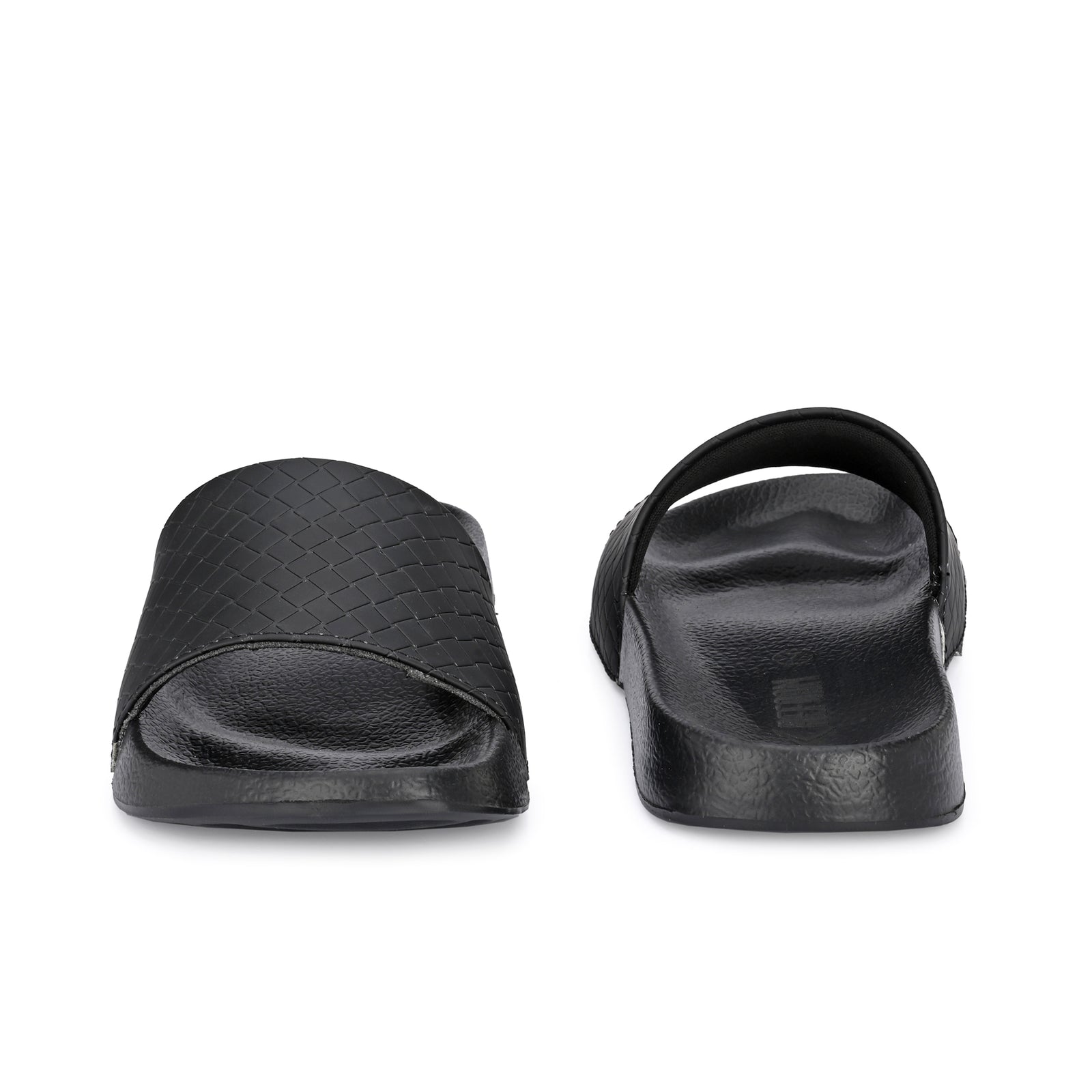 Black Solid EVA Slip On Casual Slippers For Men