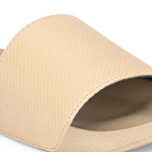 Load image into Gallery viewer, Beige Solid EVA Slip On Casual Slippers For Men
