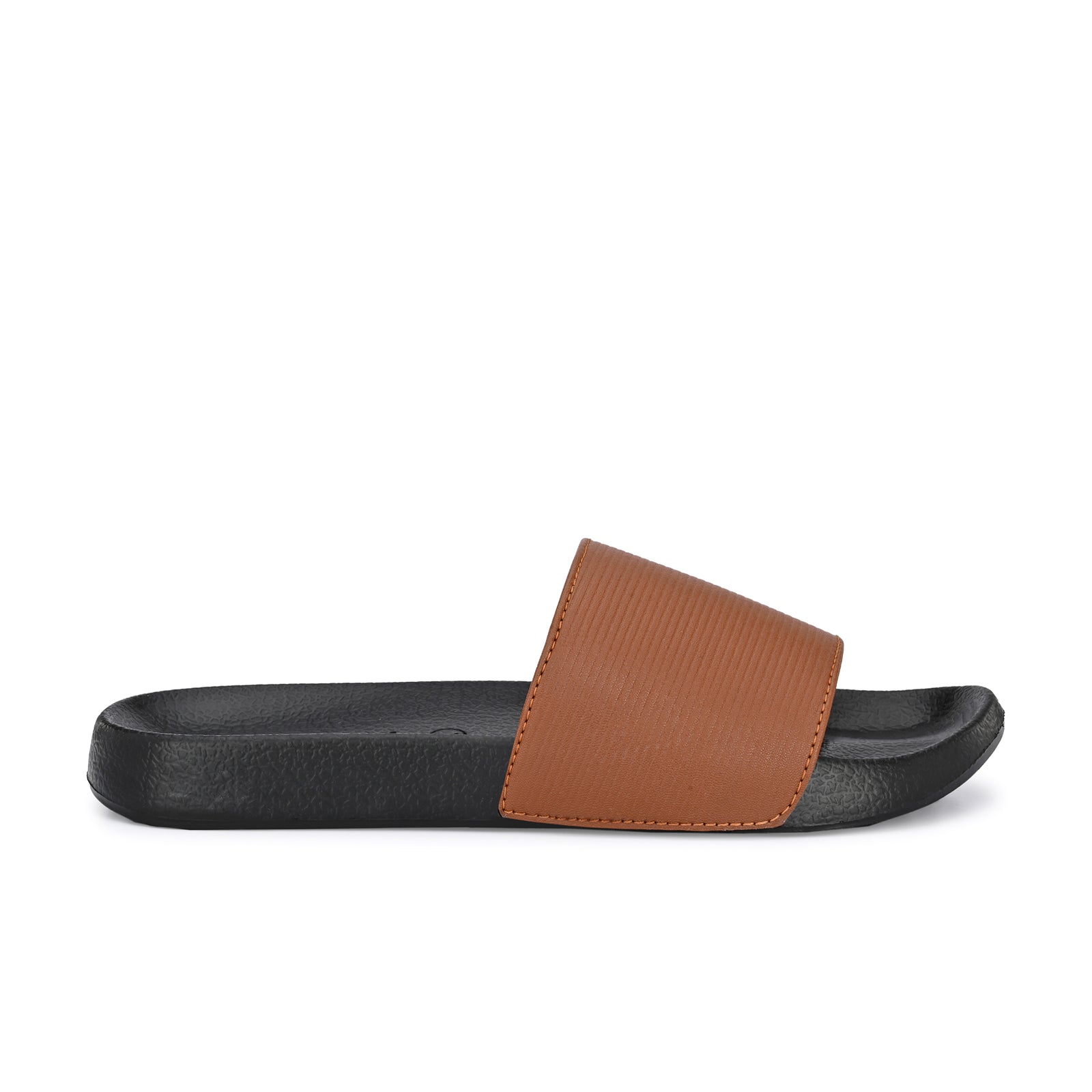 Black Solid EVA Slip On Casual Slippers For Men
