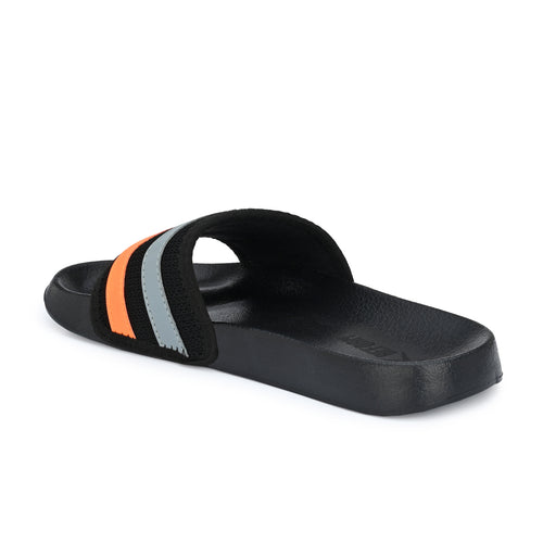 Load image into Gallery viewer, Orange Solid Rubber Slip On Casual Slippers For Men
