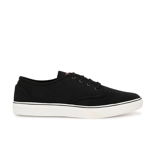 Load image into Gallery viewer, Black Solid Canvas Lace Up Lifestyle Casual Shoes For Men
