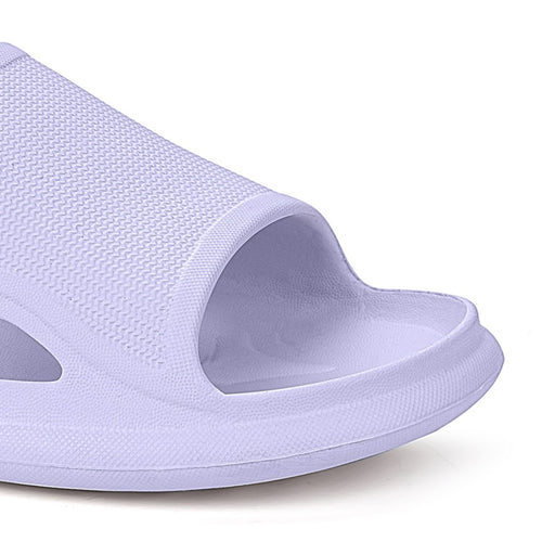 Load image into Gallery viewer, Purple Solid Rubber Slip On Casual Slippers For Women
